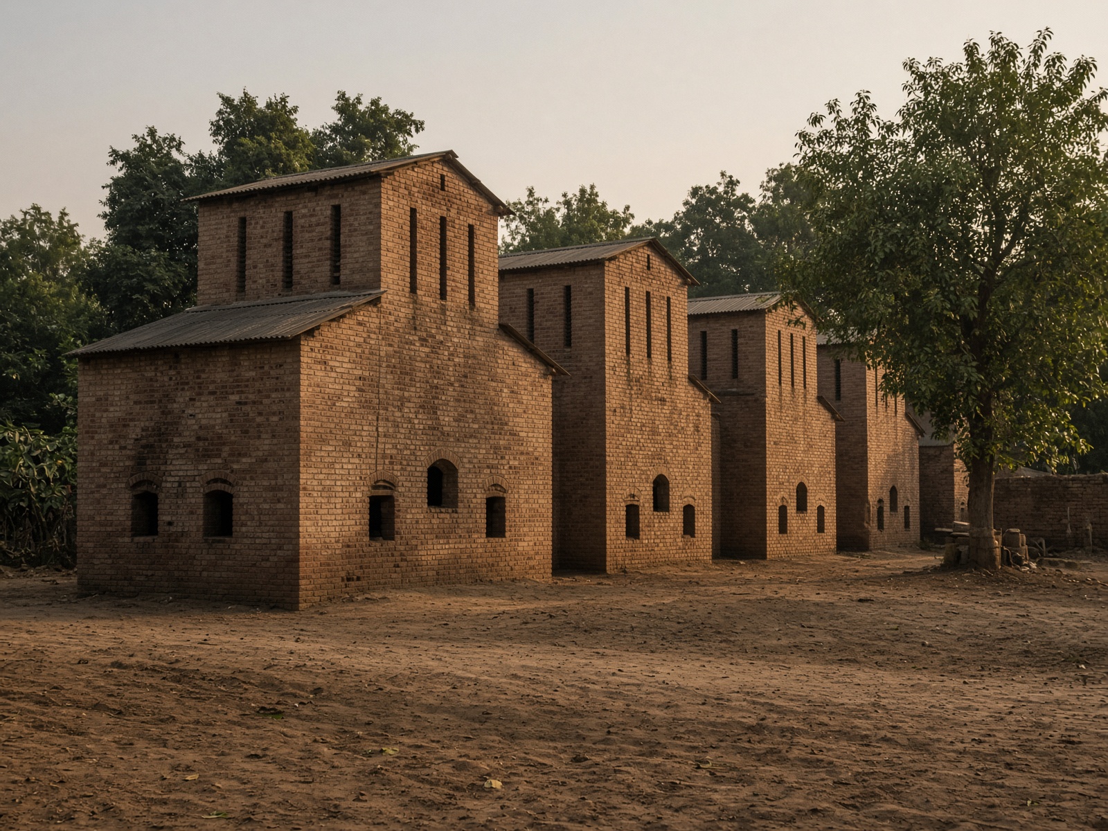 Traditional tobacco curing barns